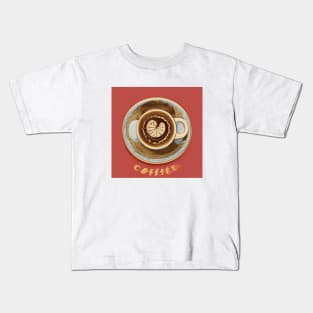 Coffee Decaf Roast Vintage Retro Cafe Kids T-Shirt